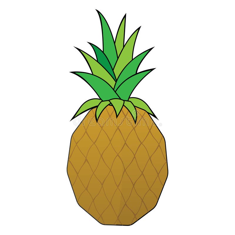 Isolated pineapple on white background vector design royalty free illustration