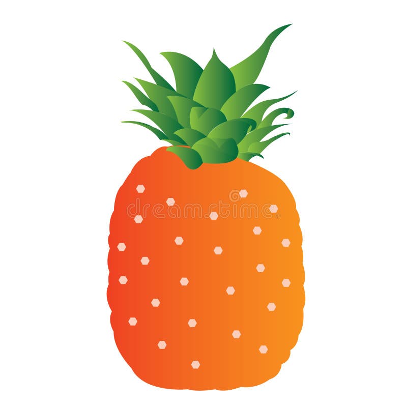 Isolated pineapple stock illustration
