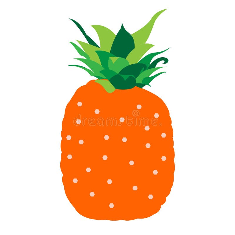 Isolated pineapple fruit stock illustration