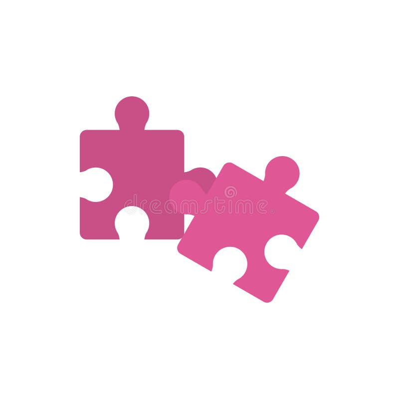 Isolated pink puzzles vector design vector illustration