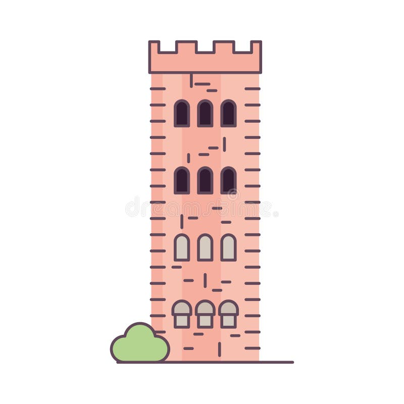 Isolated pissa builder world stock illustration