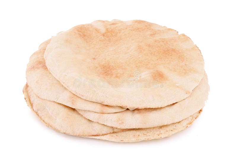 Isolated pita bread royalty free stock photography