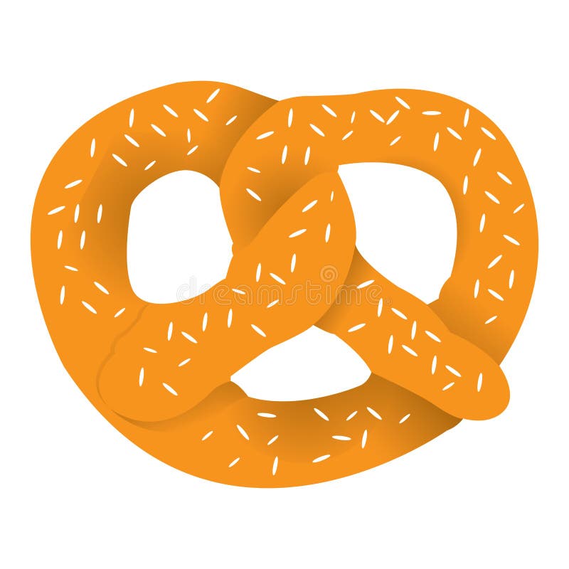 Isolated pretzel icon vector illustration.