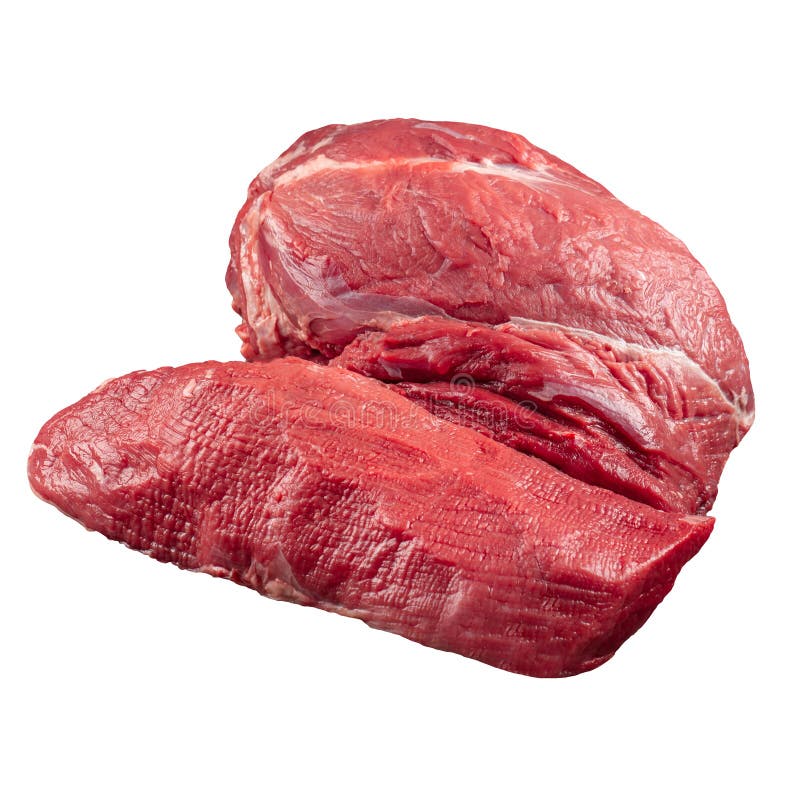 Isolated Raw Uncooked Beef Fillet Rump Meat Stock Image Image of