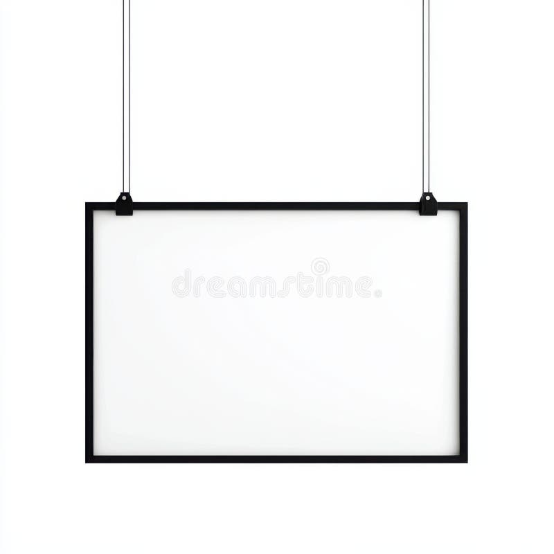 Isolated Rectangular Banner with Empty Space on White Background stock illustration