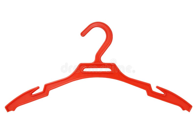 Red Plastic Coat Hanger For Hanger Clothes Stock Photo Image of