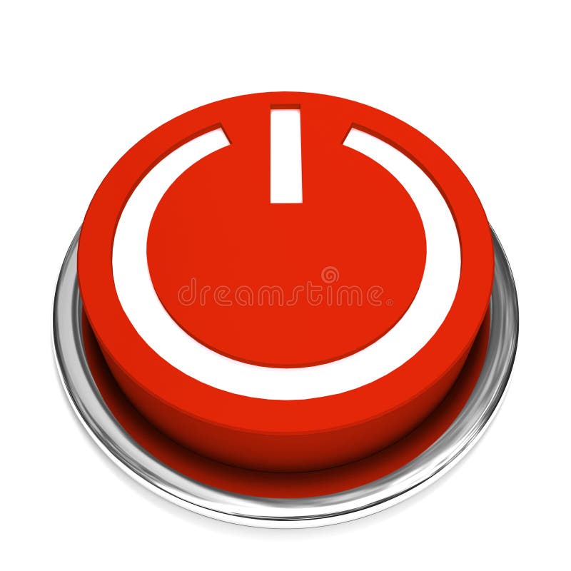 Isolated red start button