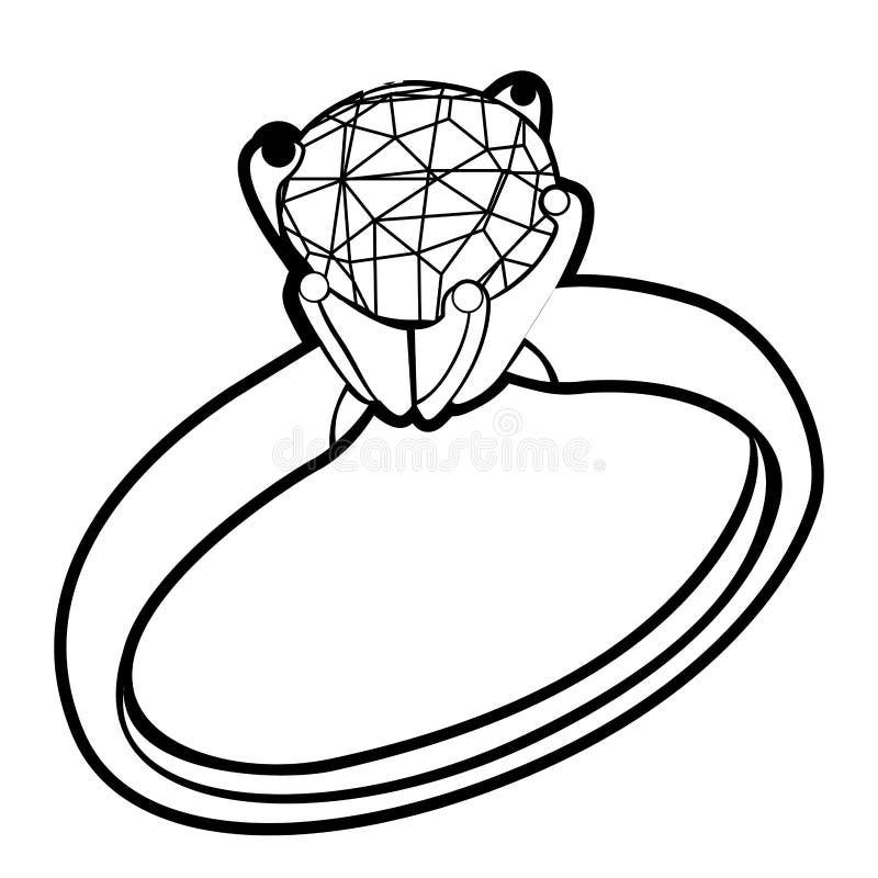 Solitaire Diamond Ring Sketch Side Profile - JG4088 – JEWELLERY GRAPHICS