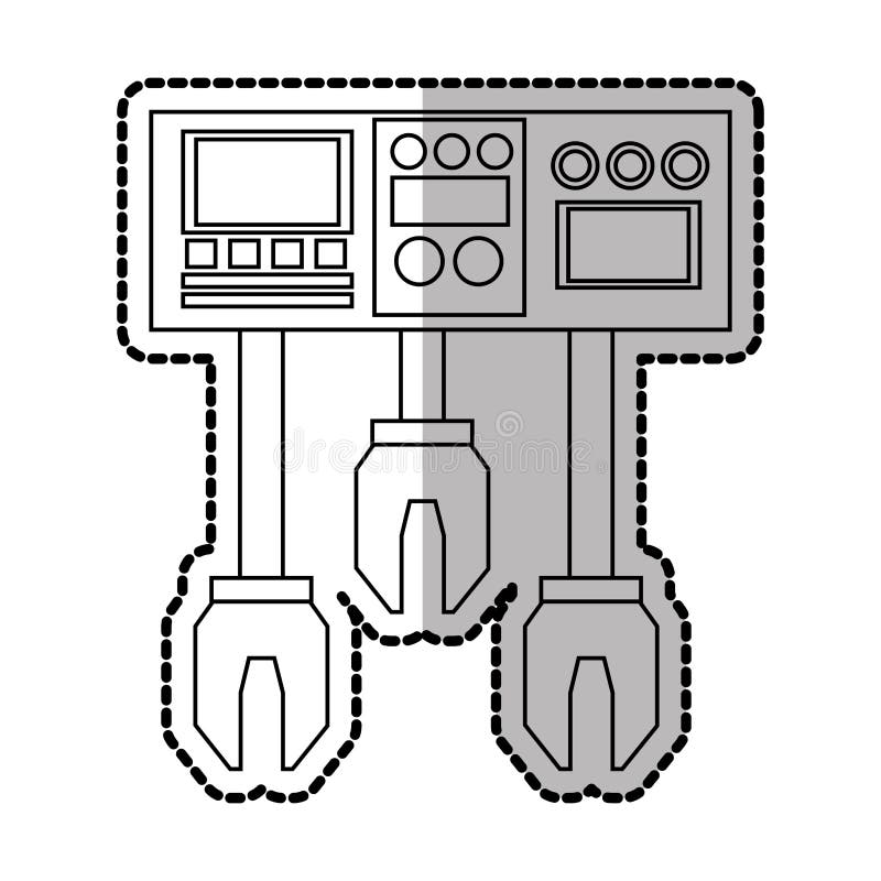 Isolated robot design royalty free illustration
