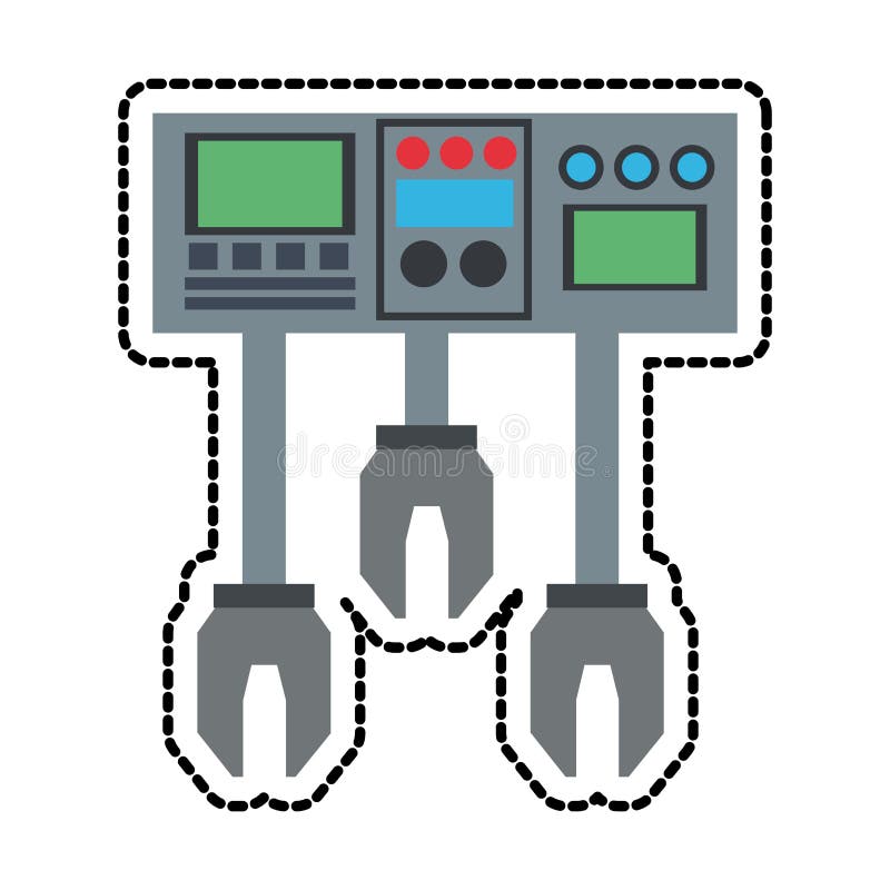Isolated robot design stock illustration