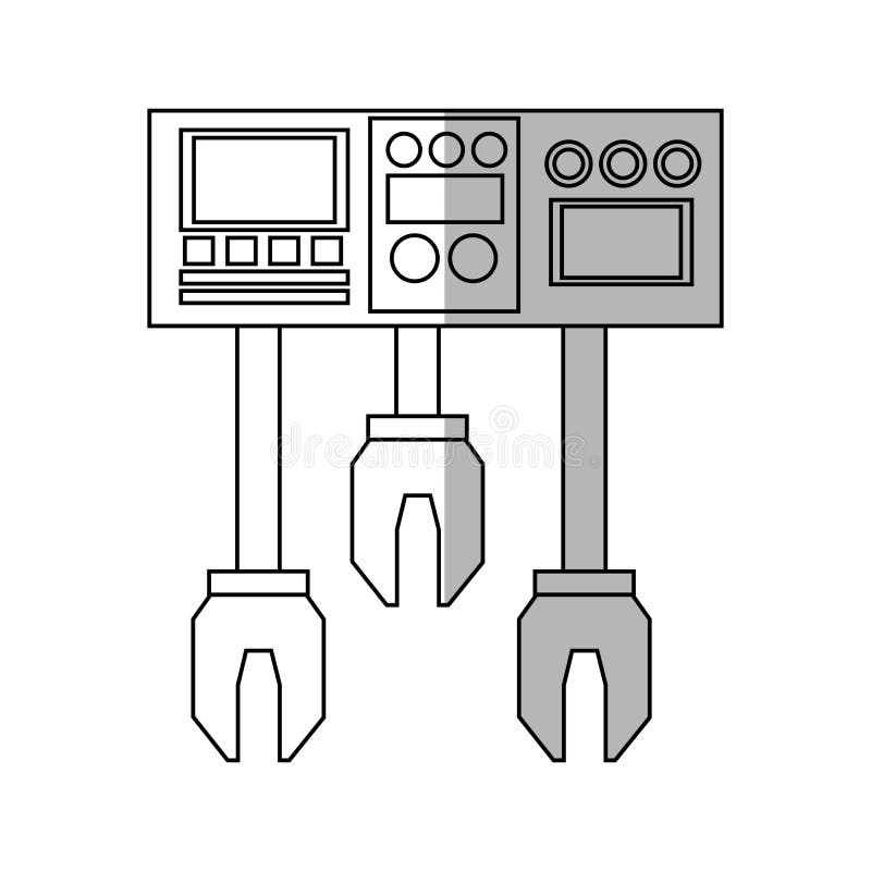 Isolated robot design stock illustration