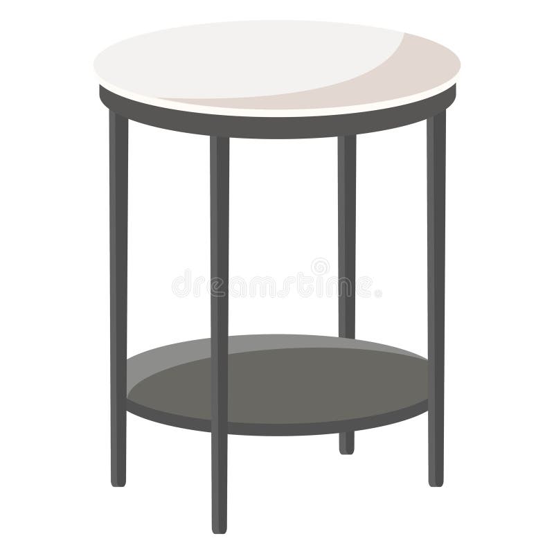 Isolated round end table. Vector illustration vector illustration