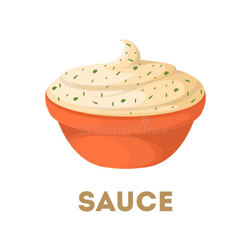 Isolated sauce in bowl. royalty free illustration Isolated sauce in bowl. royalty free illustration