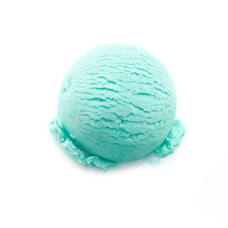 Isolated Scoop of Turquoise Ice Cream Stock Photo Image of shop
