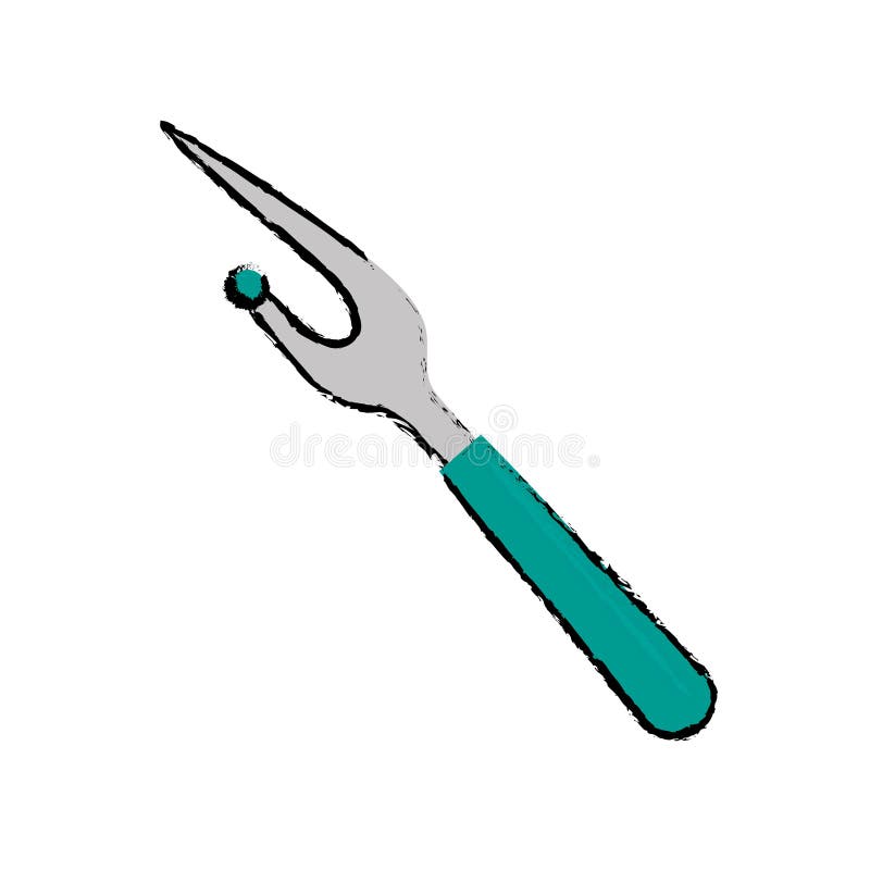 Seam Ripper Icon, Cartoon Style Stock Vector Illustration of handle