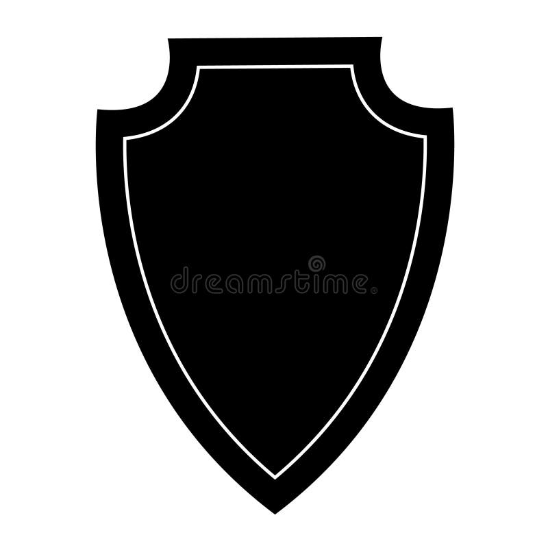 Isolated Shield on White Background. Vector Illustration of a Shield