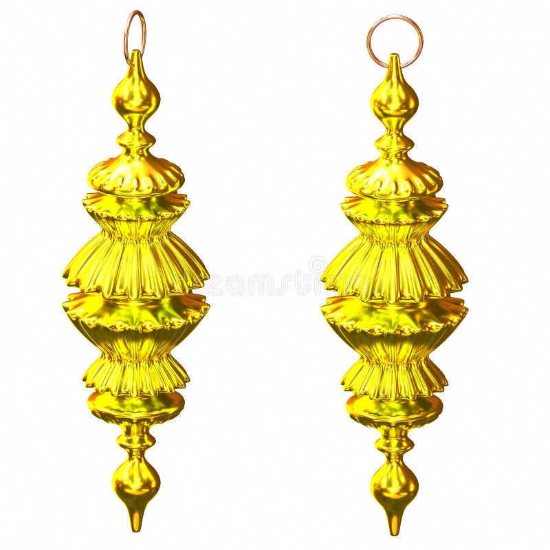 Isolated Shiny Christmas Tree Decoration Stock Illustration