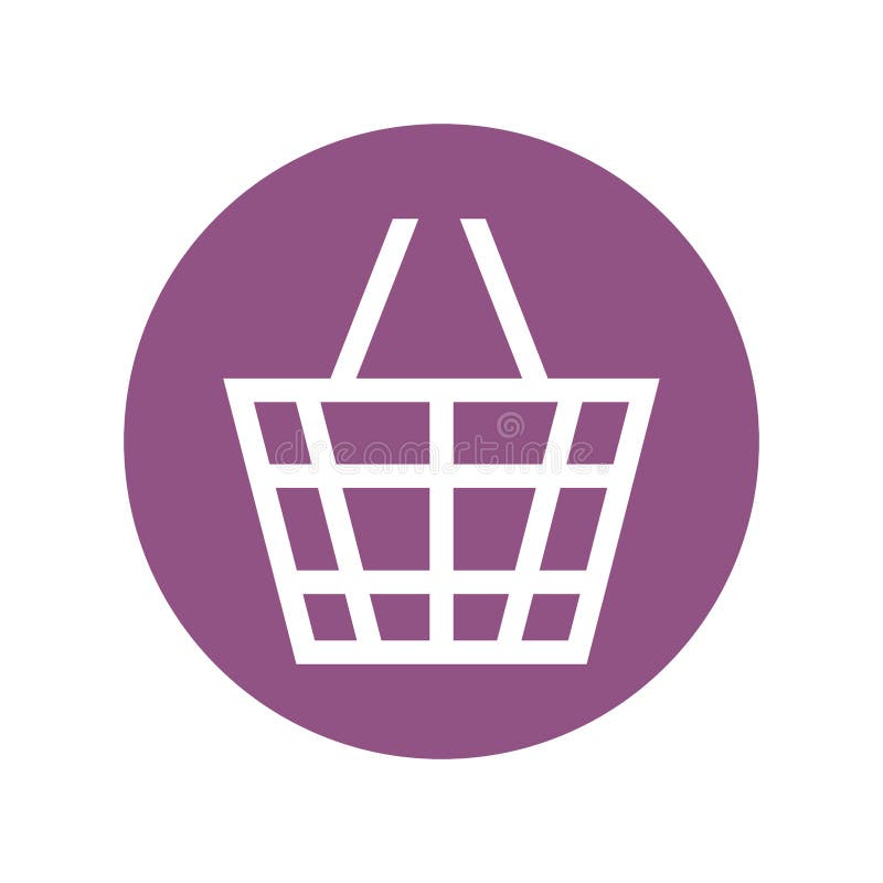 Isolated shopping basket stock vector. Illustration of shop 81146978