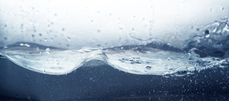 Isolated shot of water splashing