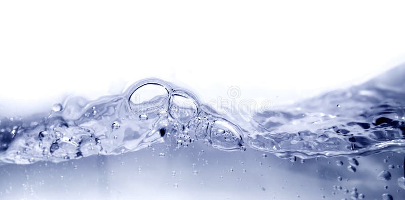 Isolated shot of water splashing