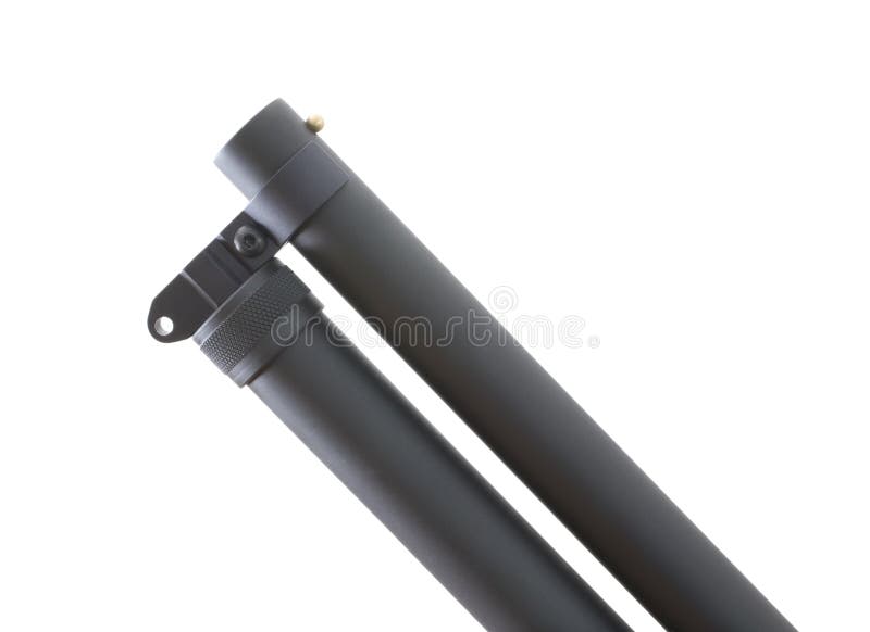 Isolated shotgun barrel stock photography