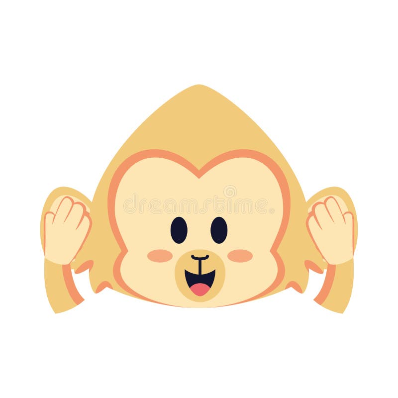 Isolated surprised emoji stock illustration