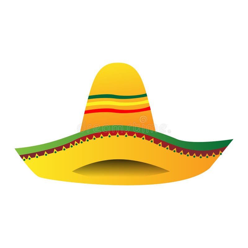 Isolated Traditional Mexican Hat Stock Vector - Illustration of symbol ...