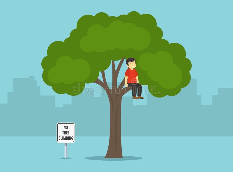 Boy Climbing Tree Stock Illustrations – 767 Boy Climbing Tree