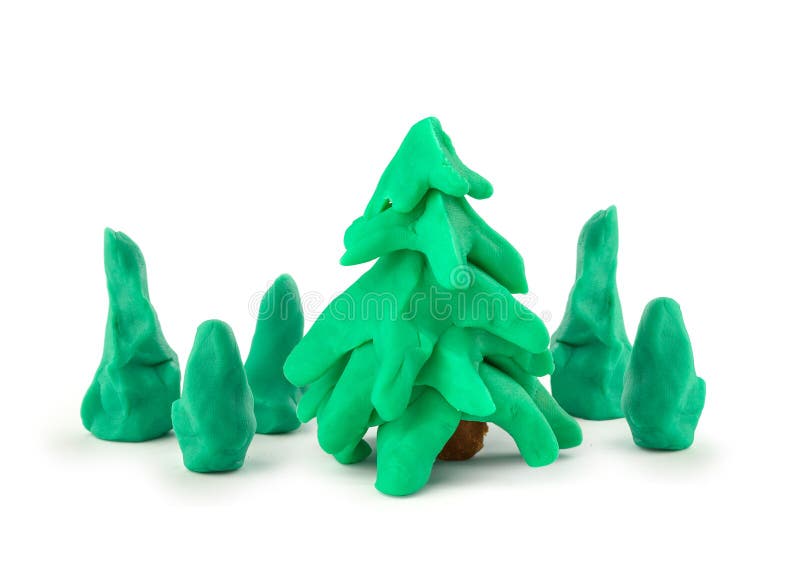 Tree of playdough stock image