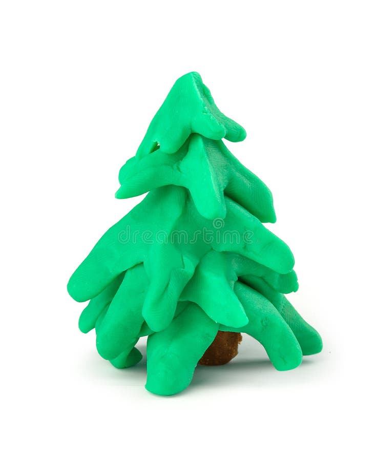 Tree of playdough royalty free stock images