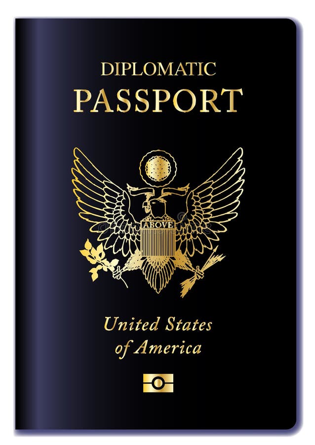 United States of America Diplomatic passport over a white background. United States of America Diplomatic passport over a white background