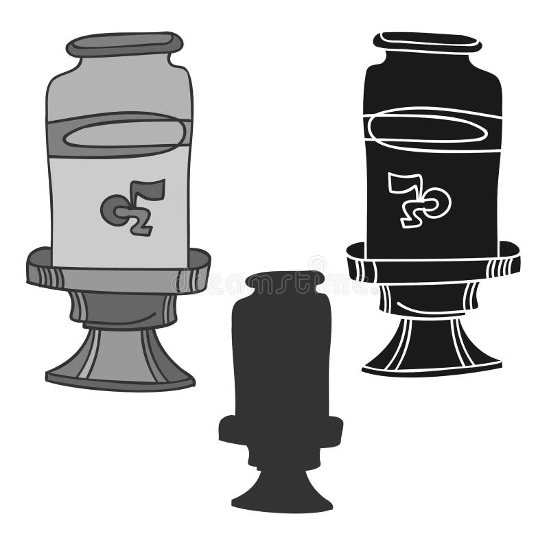 Beverage Dispenser Tap with a Glass Stock Vector Illustration of