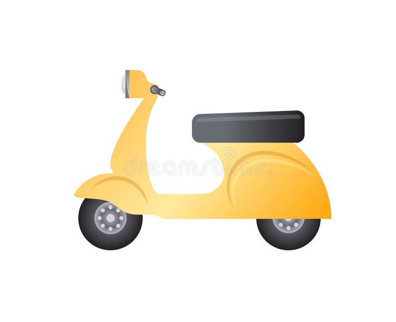Gradient yellow motorcycle classic bike icon vector illustration