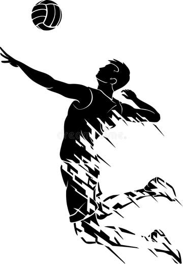 Volleyball Spike Silhouette Stock Illustrations – 182 Volleyball Spike ...