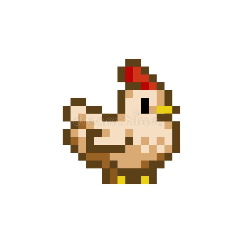 Brown Chicken With Egg Isolated On White, Watercolor Illustration Stock
