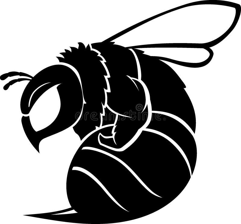 Download Silhouette Bee Clip Art Black And White