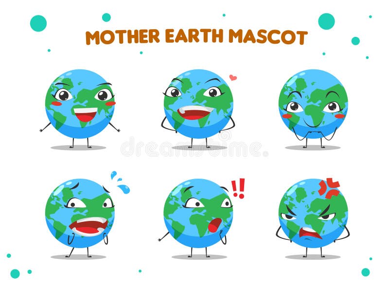 Mother earth mascot. Vector Illustration royalty free illustration