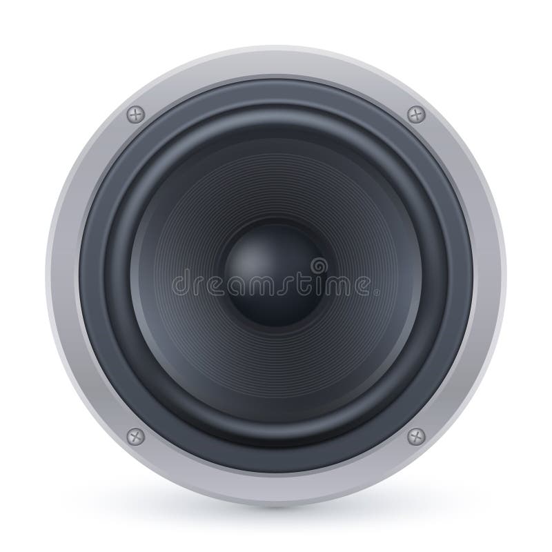 Vector Realistic Speaker Driver or Loudspeaker vector illustration