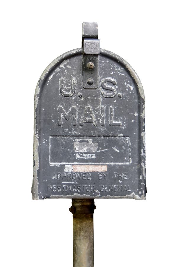 Isolated Vintage US Mail Box royalty free stock images