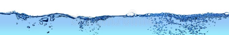 Isolated water splashing panorama with bubbles stock photography Isolated water splashing panorama with bubbles stock photography