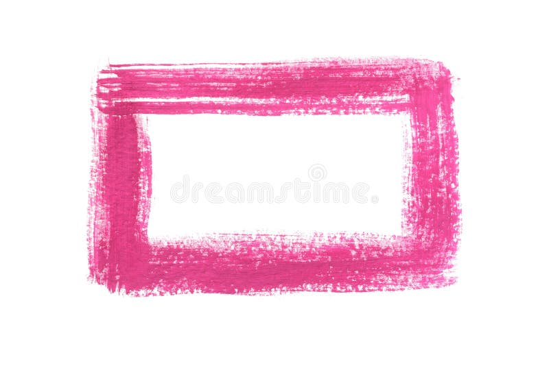 Pink Rectangle. Abstract Watercolor Handmade Stock Illustration ...