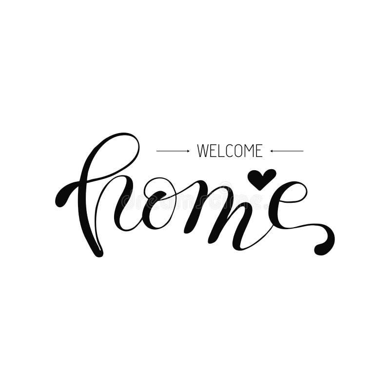 Welcome home inspirational quotes Royalty Free Vector Image