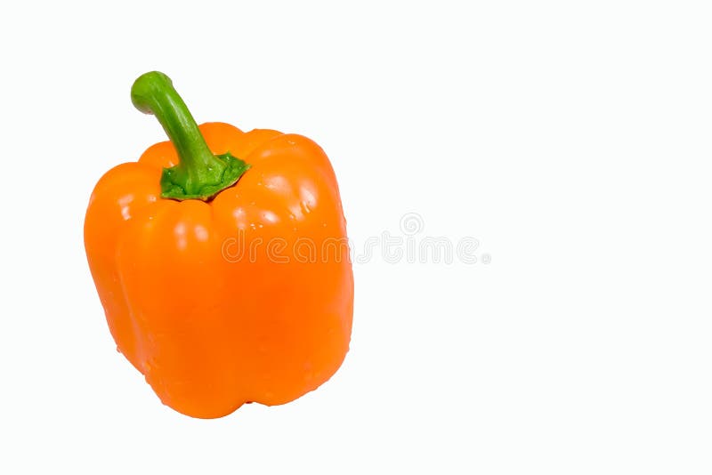 Isolated wet orange pepper