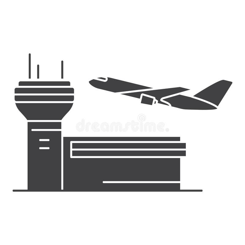 Airport and Airplane Icon.Air Liner Line Art.Vector Outline. Stock ...