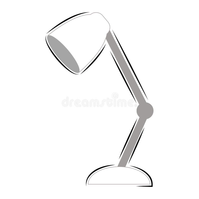 Isolated White Desk Lamp Icon Stock Vector Illustration Of