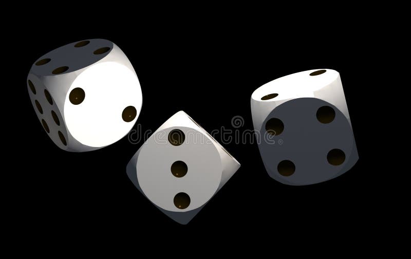 Isolated white dices