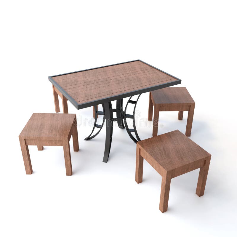 Isolated wood TABLE