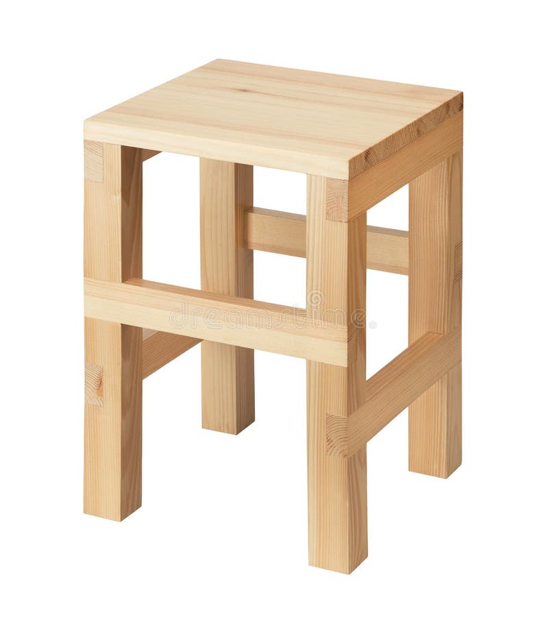 Isolated wooden stool stock image. Image of office, seat 77543233