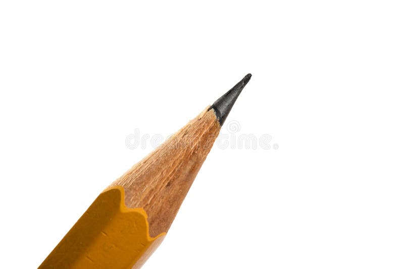 Amazing isolated yellow graphite pencil on a pure white background