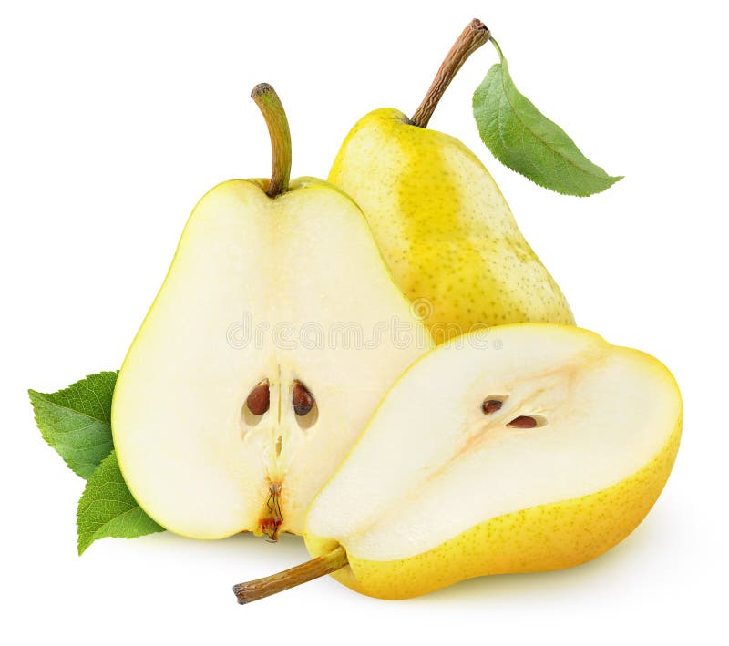 Isolated yellow pears